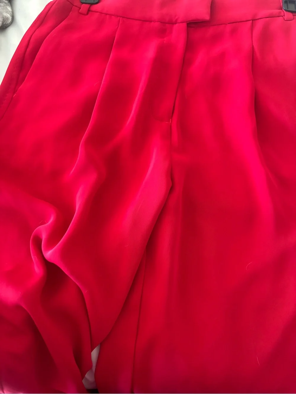 Babaton Red Wide Leg Trousers - Picture 4 of 5